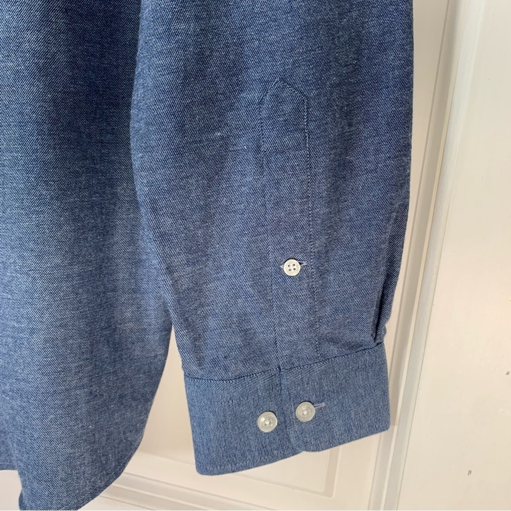 NWT Bernard Weatherill Denim Effect Cotton Shirt - Picture 5 of 16